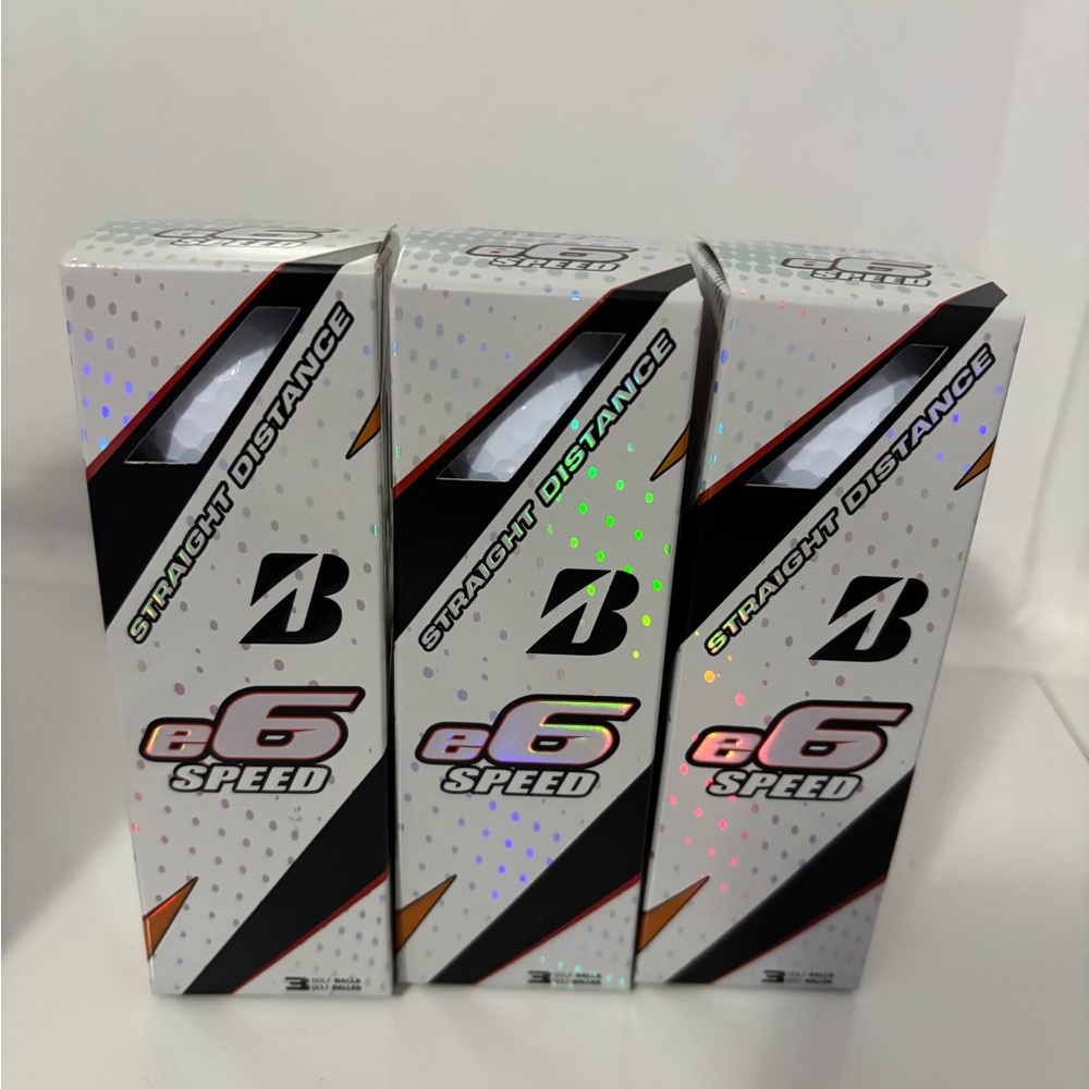 NWB Bridgestone Golf e6Speed straight Distance Set of 9 Golf balls